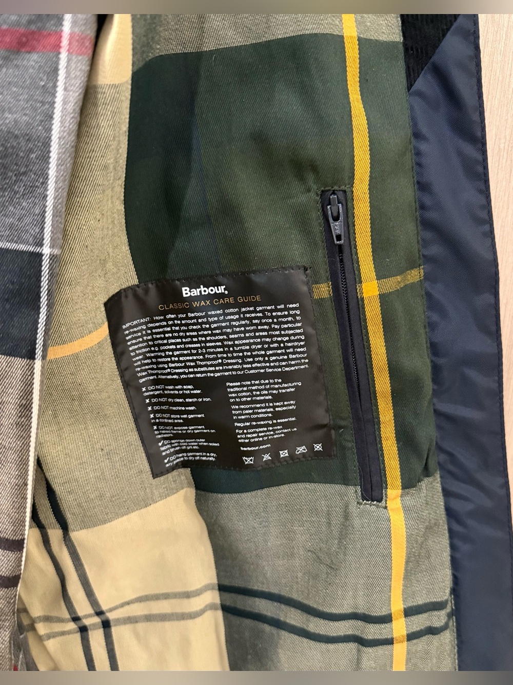 NWTs Barbour Women’s Highclere Hooded Waxed Jacket. Navy. Size 6 US - Picture 7 of 14